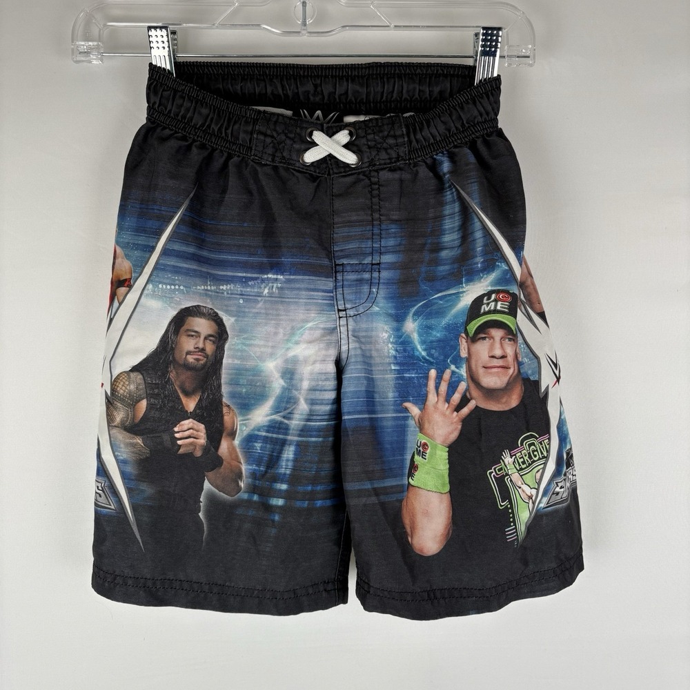 Boys Swim Trunks Size 6/7 Vintage WWE Superstars Cena Roman Reigns Randy Orton